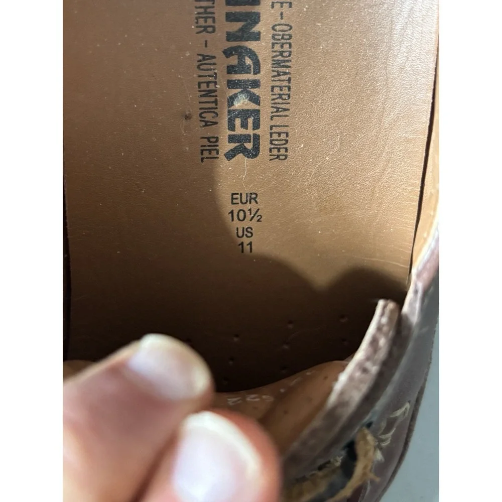 Mephisto Spinnaker Boat Shoes Mens 11 Brown Leather Slip On Comfort Loafers
